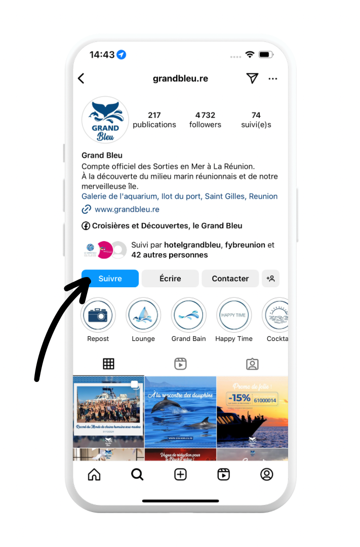 Rejoignez Grand Bleu sur Instagram  !